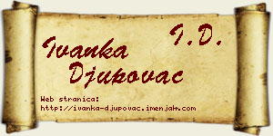 Ivanka Đupovac vizit kartica